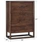 Urban Home Sol 5-Drawers Chests in Brown Spice, , large