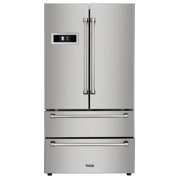 Thor Kitchen 36" Counter Depth Professional French Door Refrigerator in Stainless Steel, , large