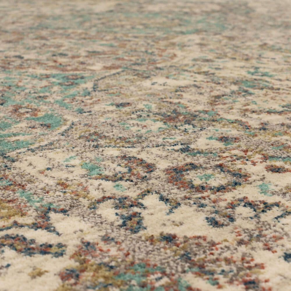 Karastan Estate Hartwell 5&#39;3&quot; x 7&#39;10&quot; Beige, Blue, Green, Grey and Coral Area Rug, , large