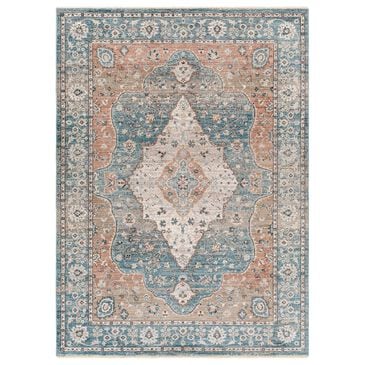 Surya Carlisle Oriental 3"11" x 5"11" Dark Blue, Light Sage, Dusty Pink, Cream and Medium Brown Area Rug, , large