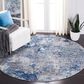 Safavieh Aston 10" Round Navy and Grey Area Rug, , large