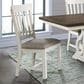 Hawthorne Furniture Drake Large Dining Table 1 Bench and 4 Chairs in Rustic White and French Oak, , large