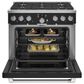 Cafe 5.75 Cu. Ft. Freestanding Dual Fuel Range in Matte Black and Brushed Stainless, , large