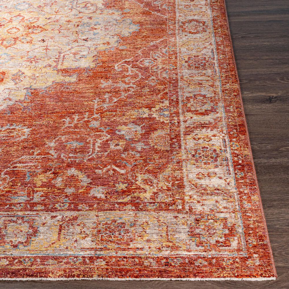 Surya Mirabel MBE-2318 2&#39;7&quot; x 7&#39;3&quot; Burnt Orange, Rust, Teal, Olive, Gray and Beige Runner, , large