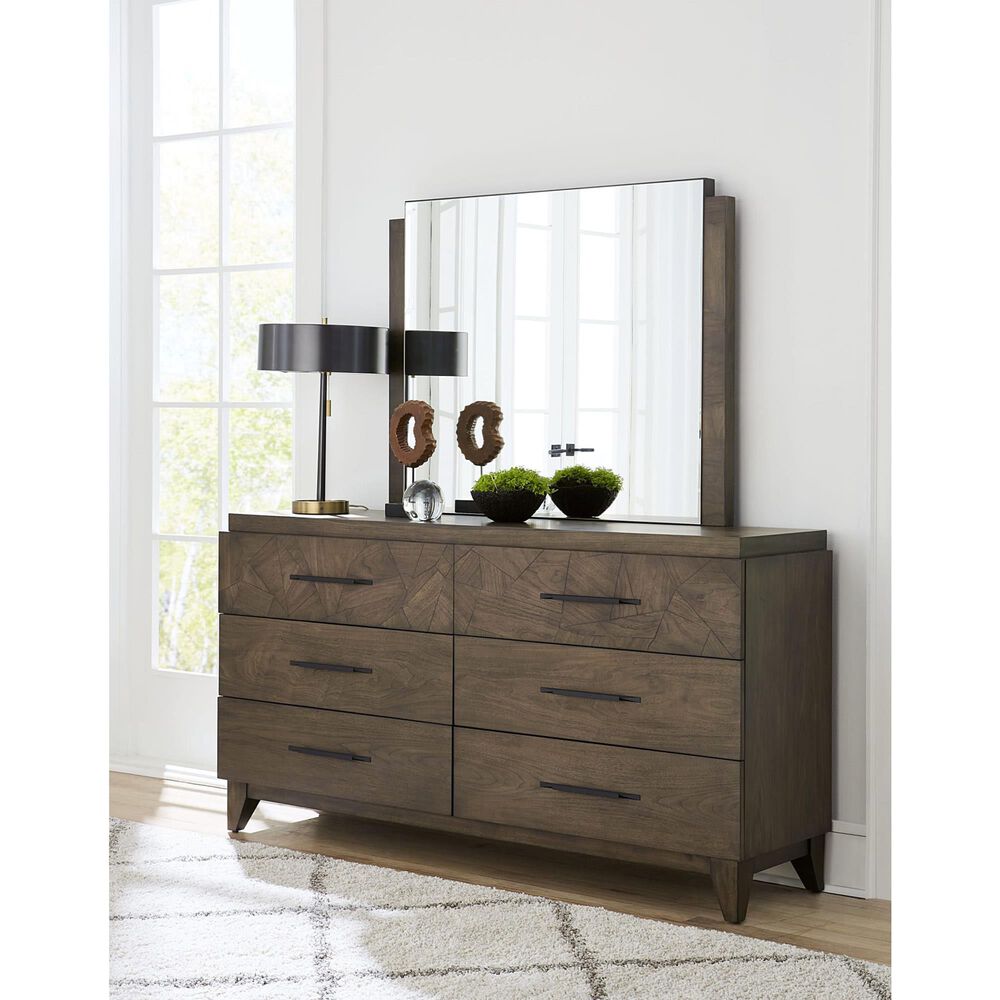 Urban Home Broderick 6-Drawer Dresser in Wild Oats Brown, , large