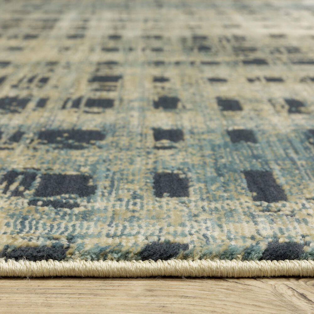 Oriental Weavers Reed RE07B 6&#39;7&quot; x 9&#39;6&quot; Beige and Blue Area Rug, , large