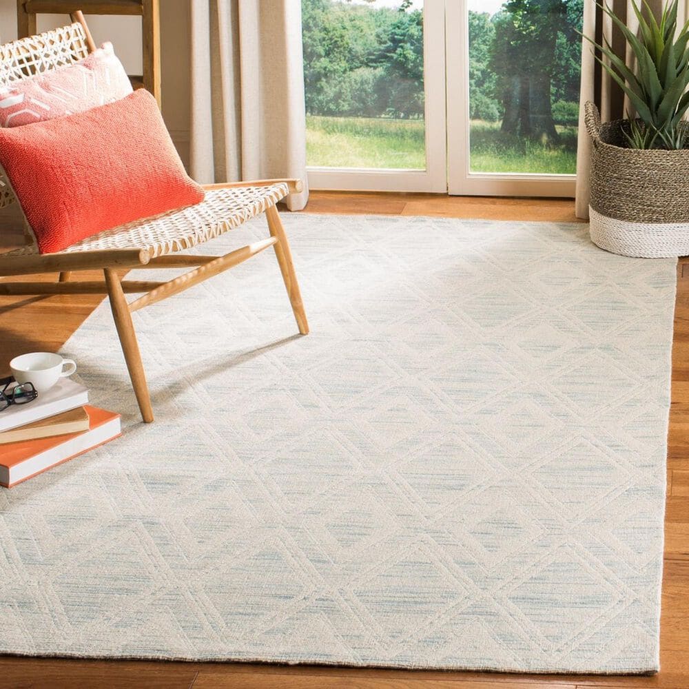 Safavieh Marbella Geometric 3&#39; x 5&#39; Light Blue and Ivory Area Rug, , large