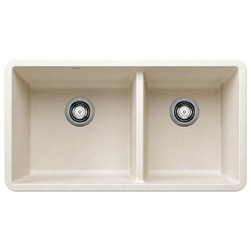 Blanco Precis 33" 1-3/4 Double Bowl Kitchen Sink in Soft White, , large