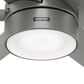 Hunter Solaria 72" Outdoor Ceiling Fan with LED Light in Matte Silver, , large