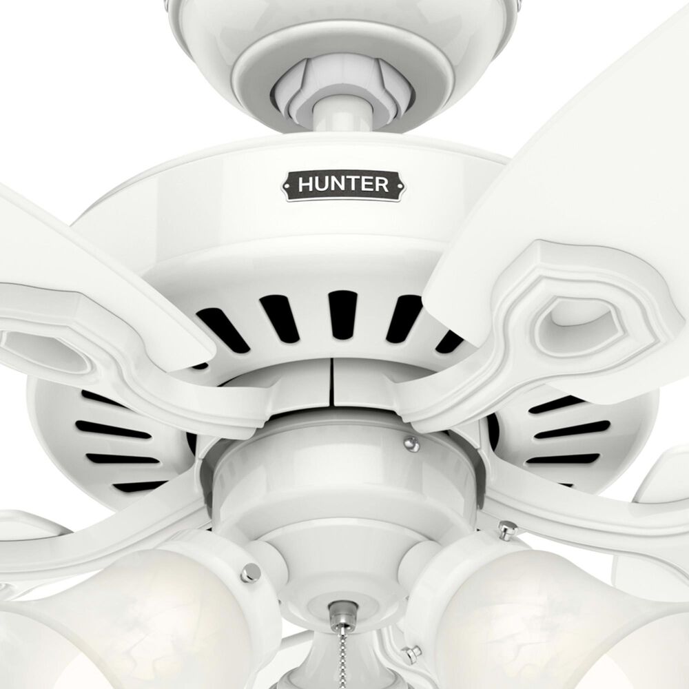 Hunter Builder Plus 52&quot; Ceiling Fan with Lights in Snow White, , large