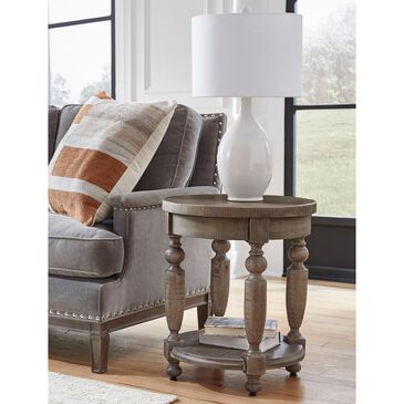 Null Aria Round End Table in Smoke Grey, , large