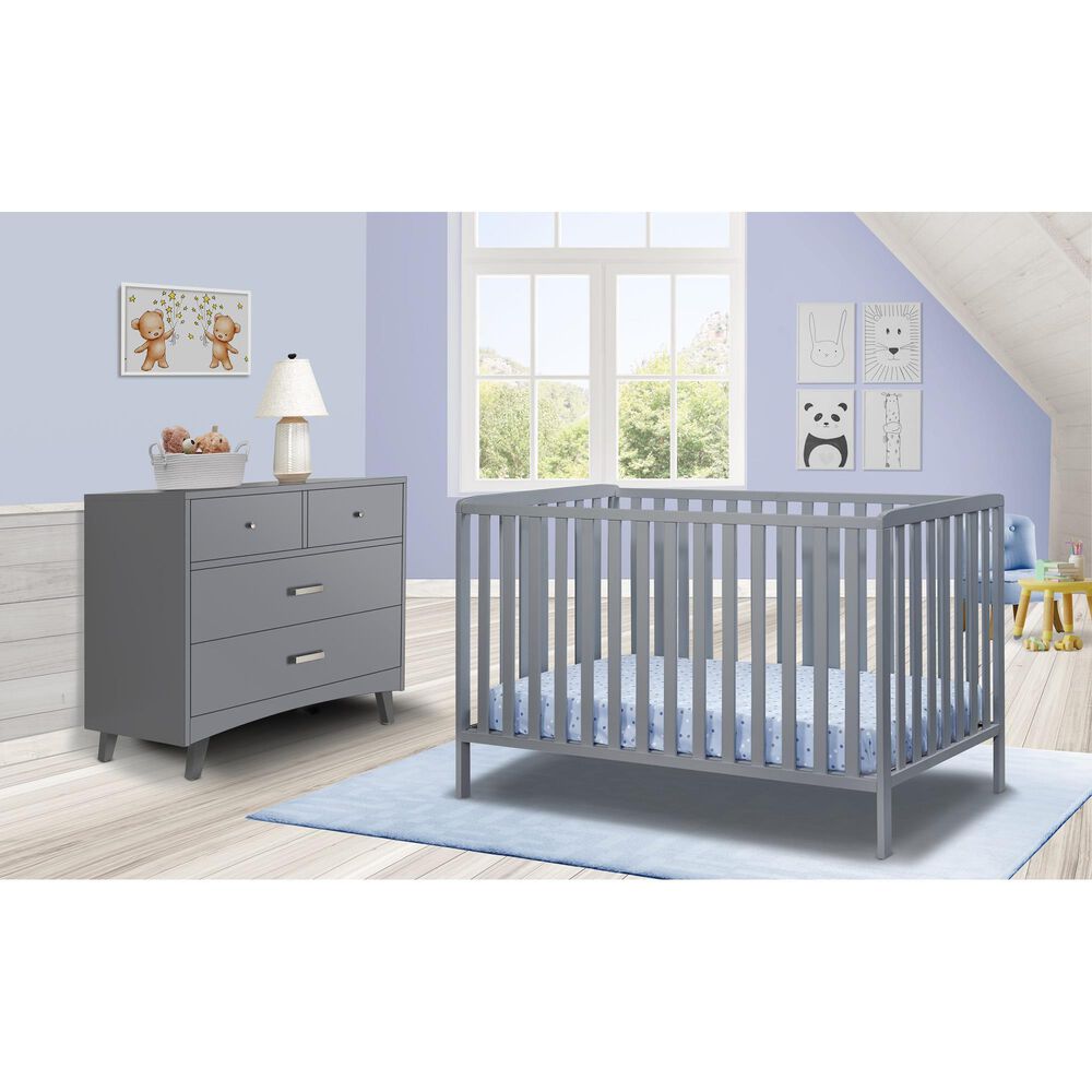 Sorelle Adrian Convertible Crib in Gray, , large