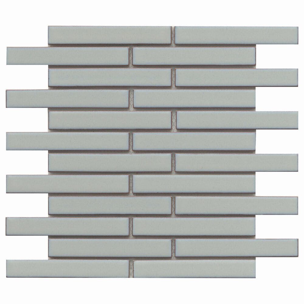 Emser Regala Gift 1" x 6" Rectangle on 12" x 12" Glazed Porcelain Mosaic Sheet, , large