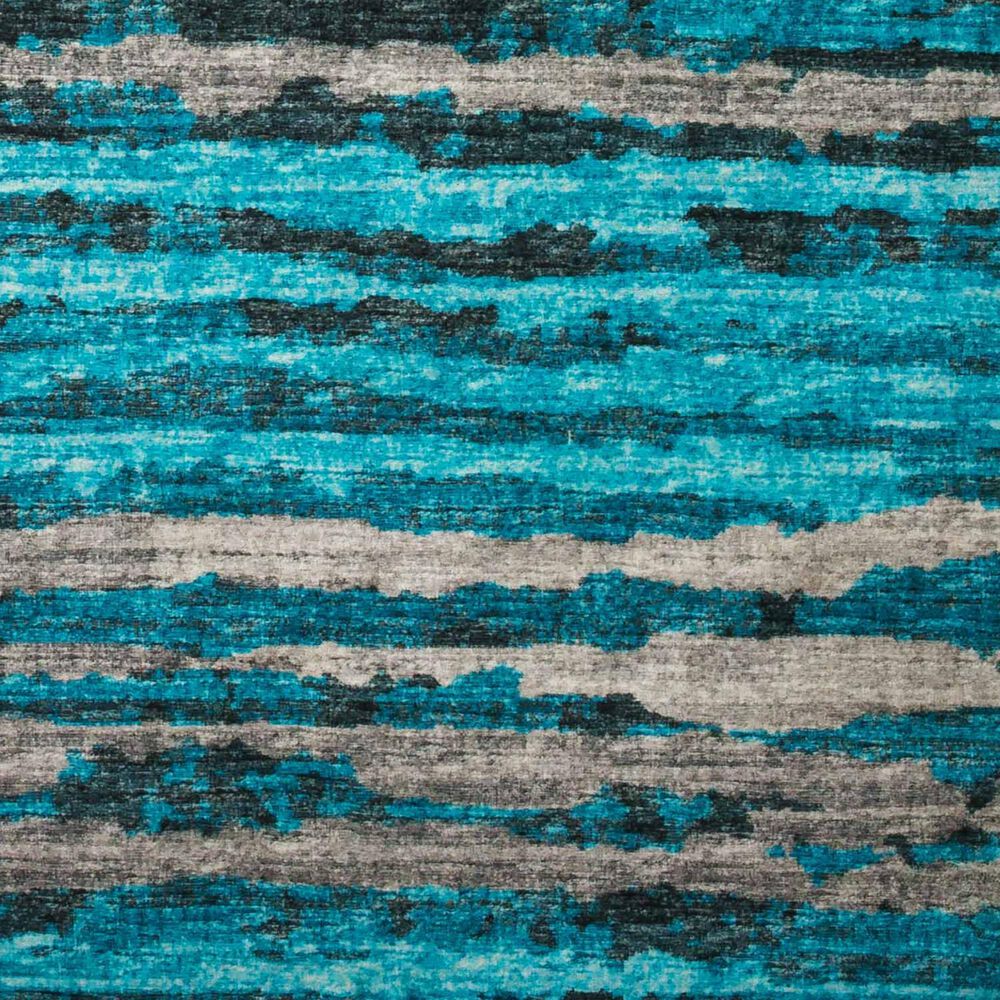 Dalyn Rug Company Brisbane Striped 1&#39;8&quot; x 2&#39;6&quot; Teal Area Rug, , large