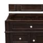 James Martin Brittany 30" Single Bathroom Vanity in Burnished Mahogany with 3 cm Eternal Jasmine Pearl Quartz Top and Rectangle Sink, , large