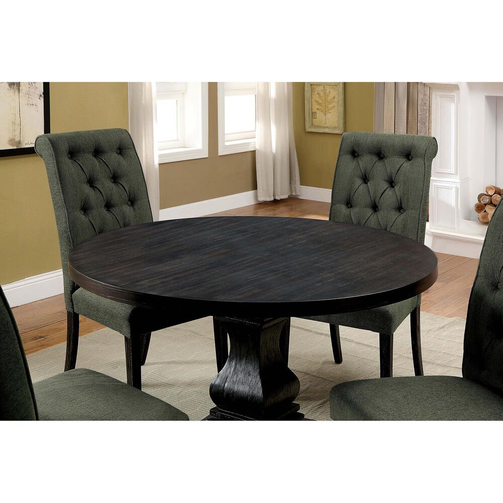 Furniture of America Mcleod Dining Table in Antique Black - Table Only, , large