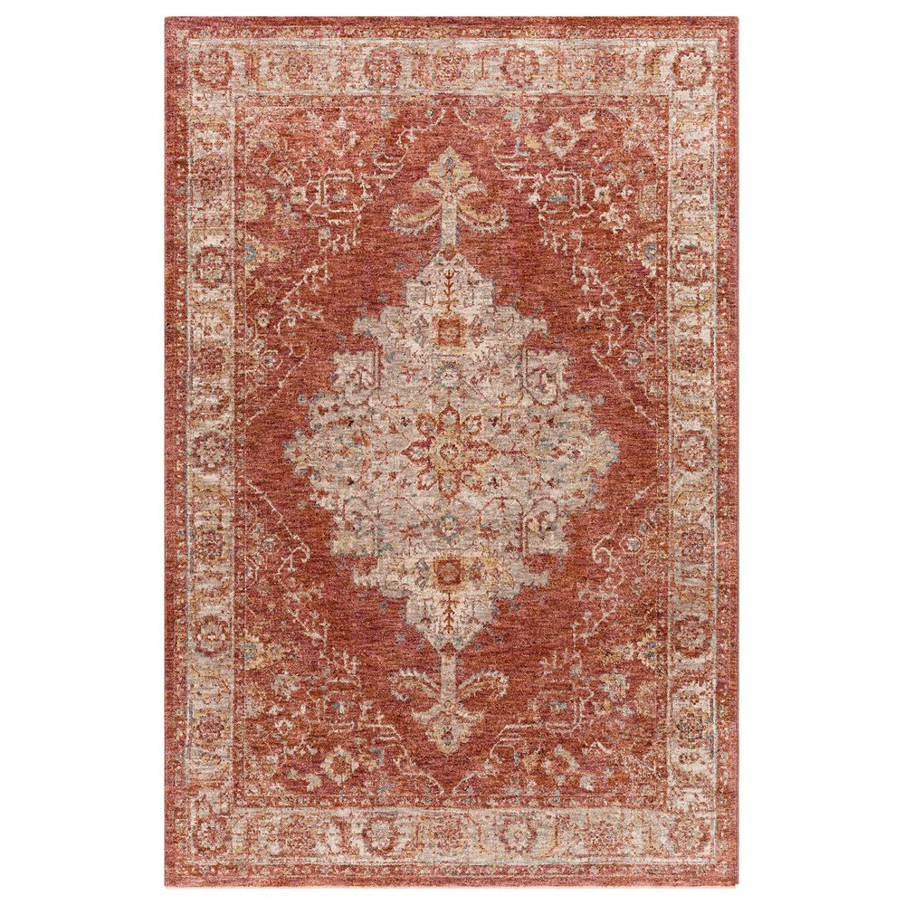 Surya Mirabel MBE-2318 2"7" x 4" Burnt Orange, Rust, Teal, Olive, Gray and Beige Area Rug, , large