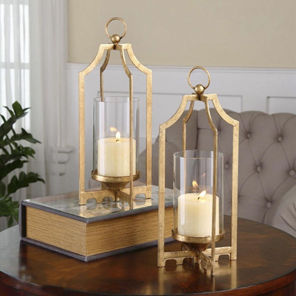 Uttermost Lucy Gold Candleholders &#40;Set of 2&#41;, , large