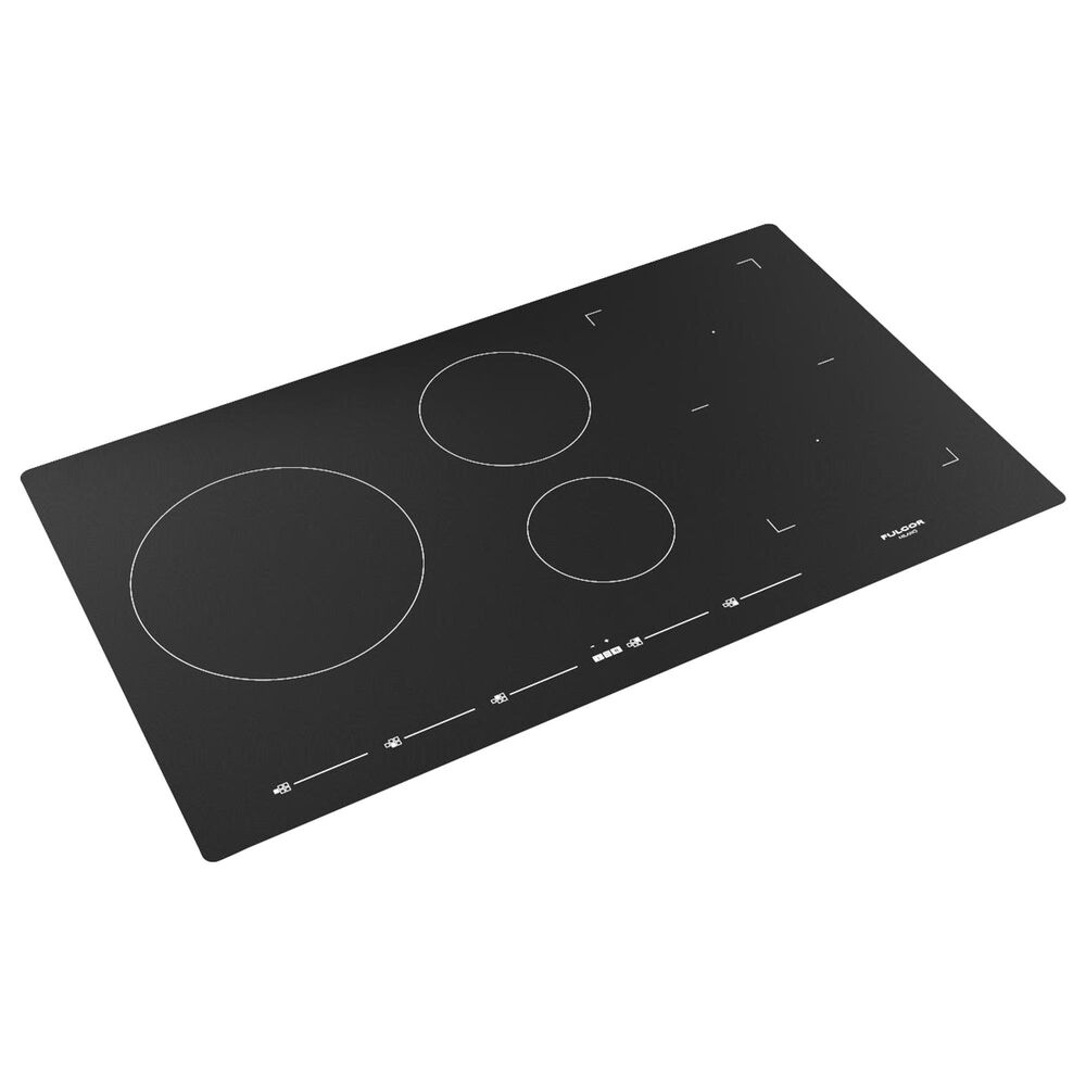 Fulgor Milano 36&quot; Induction Cooktop with Brushed Aluminum Trim in Black, , large
