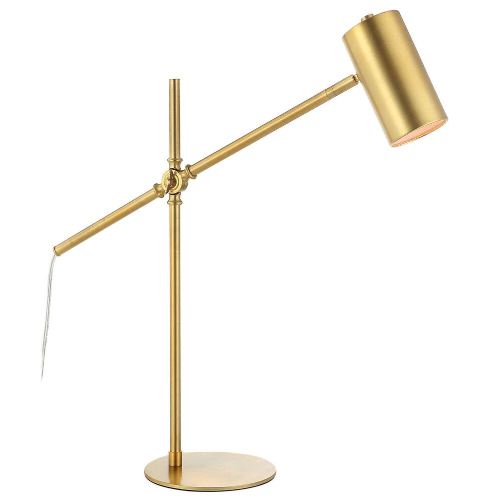 Uttermost 25" Swing Arm Desk Lamp in Brushed Gold, , large