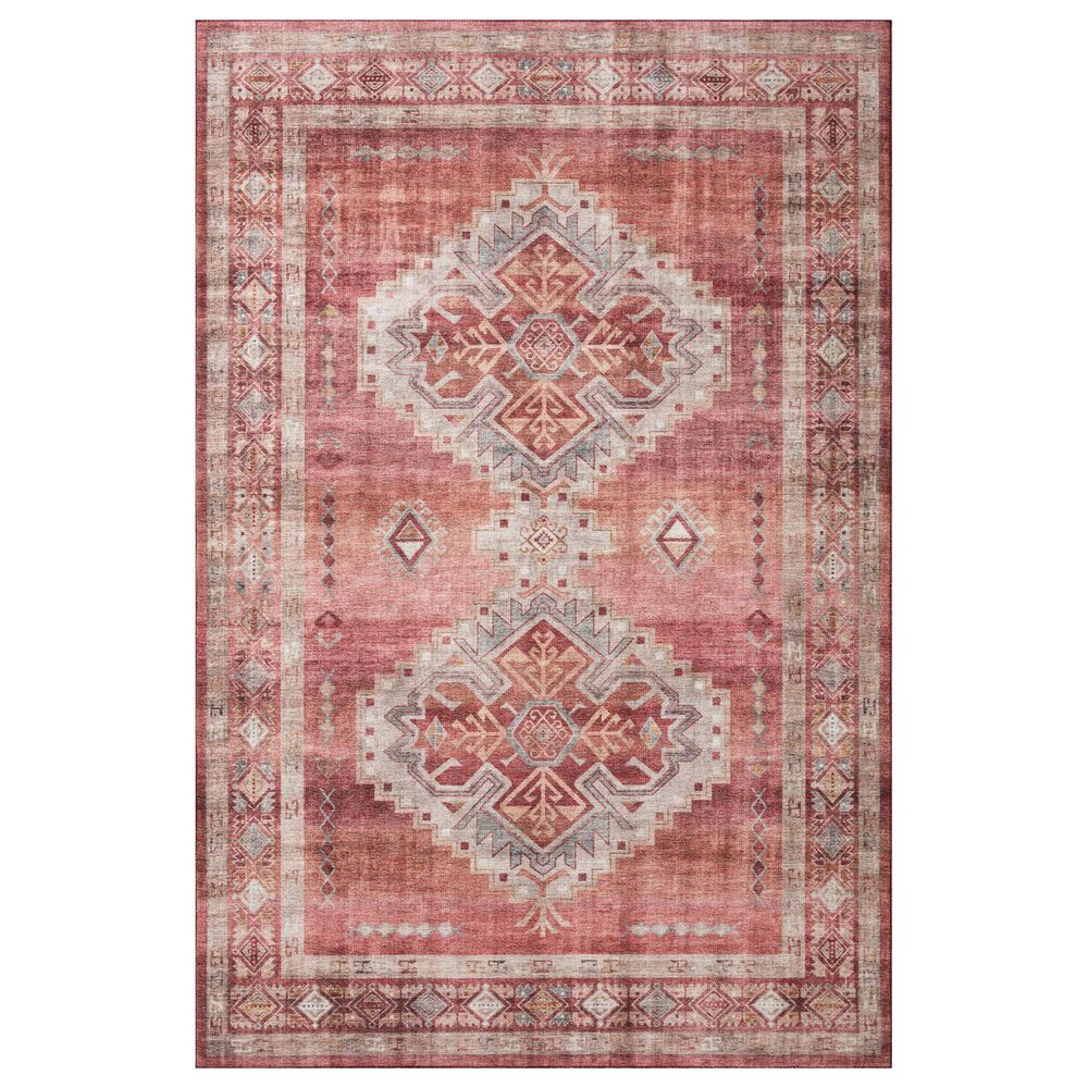 Loloi II Heidi 6" x 9" Sunset and Natural Area Rug, , large