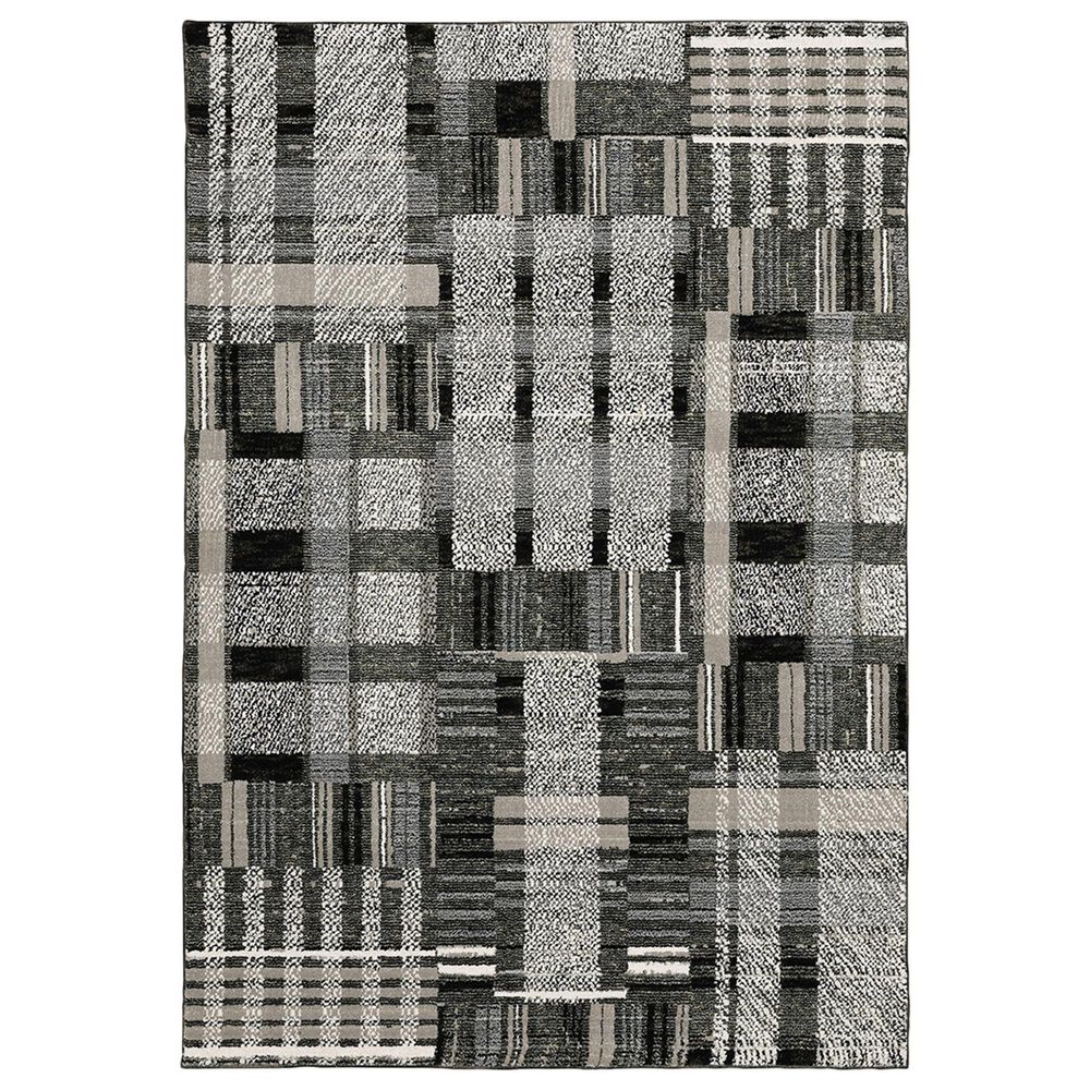 Oriental Weavers Atlas Geometric 752C0 5"3" x 7"3" Black and Gray Area Rug, , large