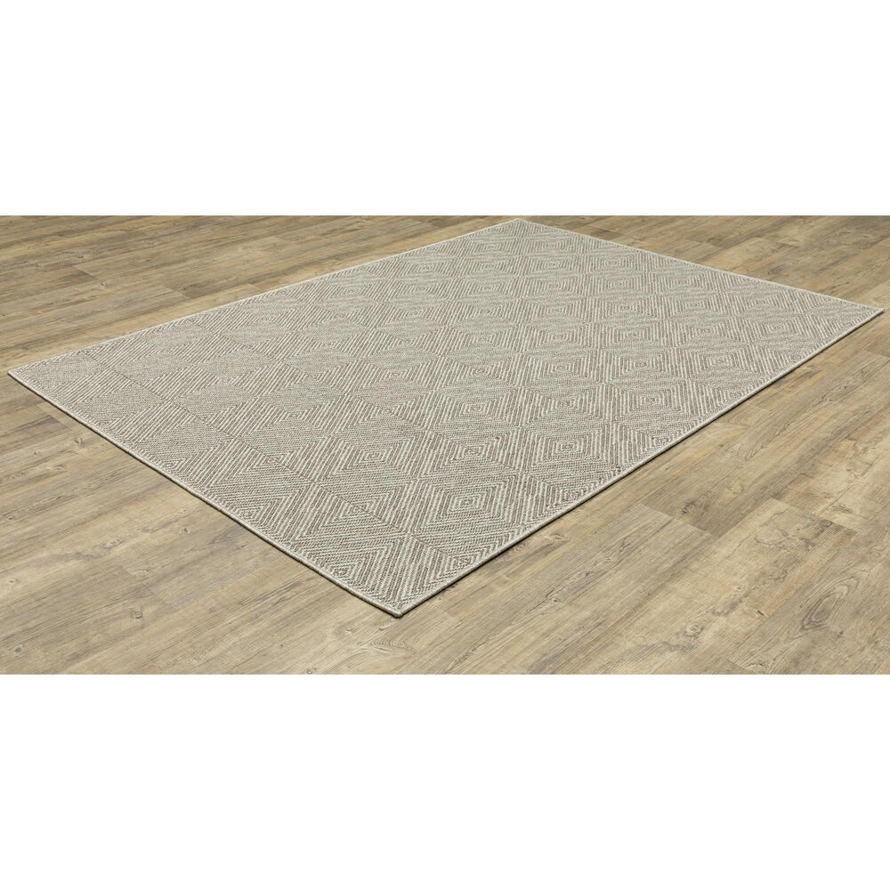 Oriental Weavers Caicos CA08A 9&#39;10&quot; x 12&#39;10&quot; Grey Area Rug, , large