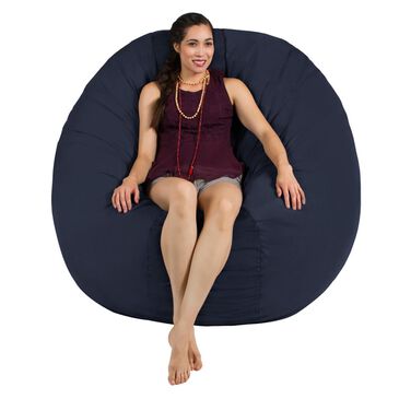 Jaxx 6" Cocoon Large Bean Bag Chair in Navy, , large