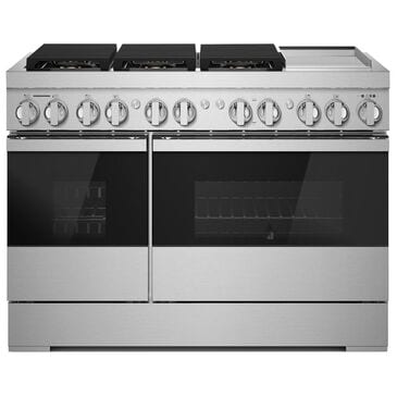 Jenn-Air Noir 48" Professional Range with Gas Grill in Stainless Steel, , large