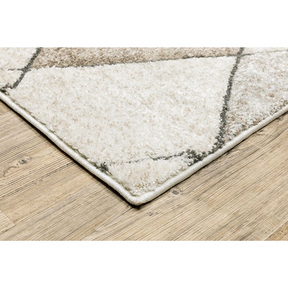 Oriental Weavers Cambria Geo Lattice 6&#39;7&quot; x 9&#39;6&quot; Beige Area Rug, , large