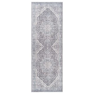 Surya Colin 2"7" x 10" Light Blue, Medium Green, Gray, Charcoal, Tan and Cream Runner, , large