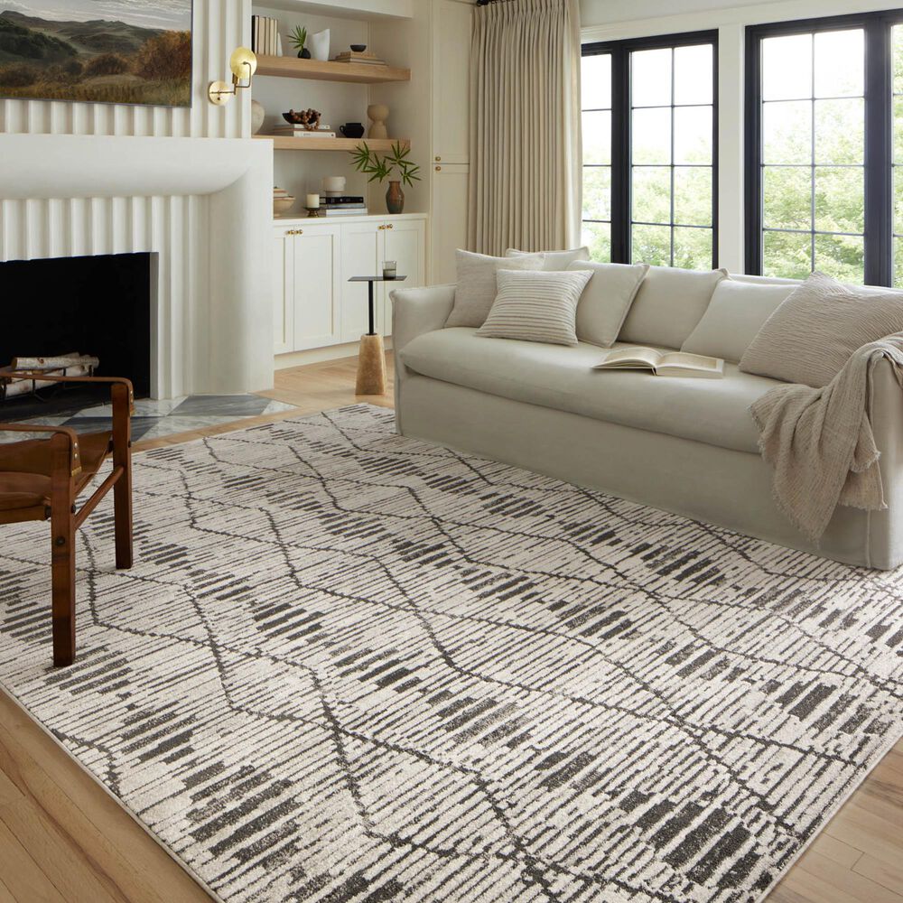 Loloi II Kamala 9&#39;2&quot; x 13&#39; Charcoal and Dove Area Rug, , large