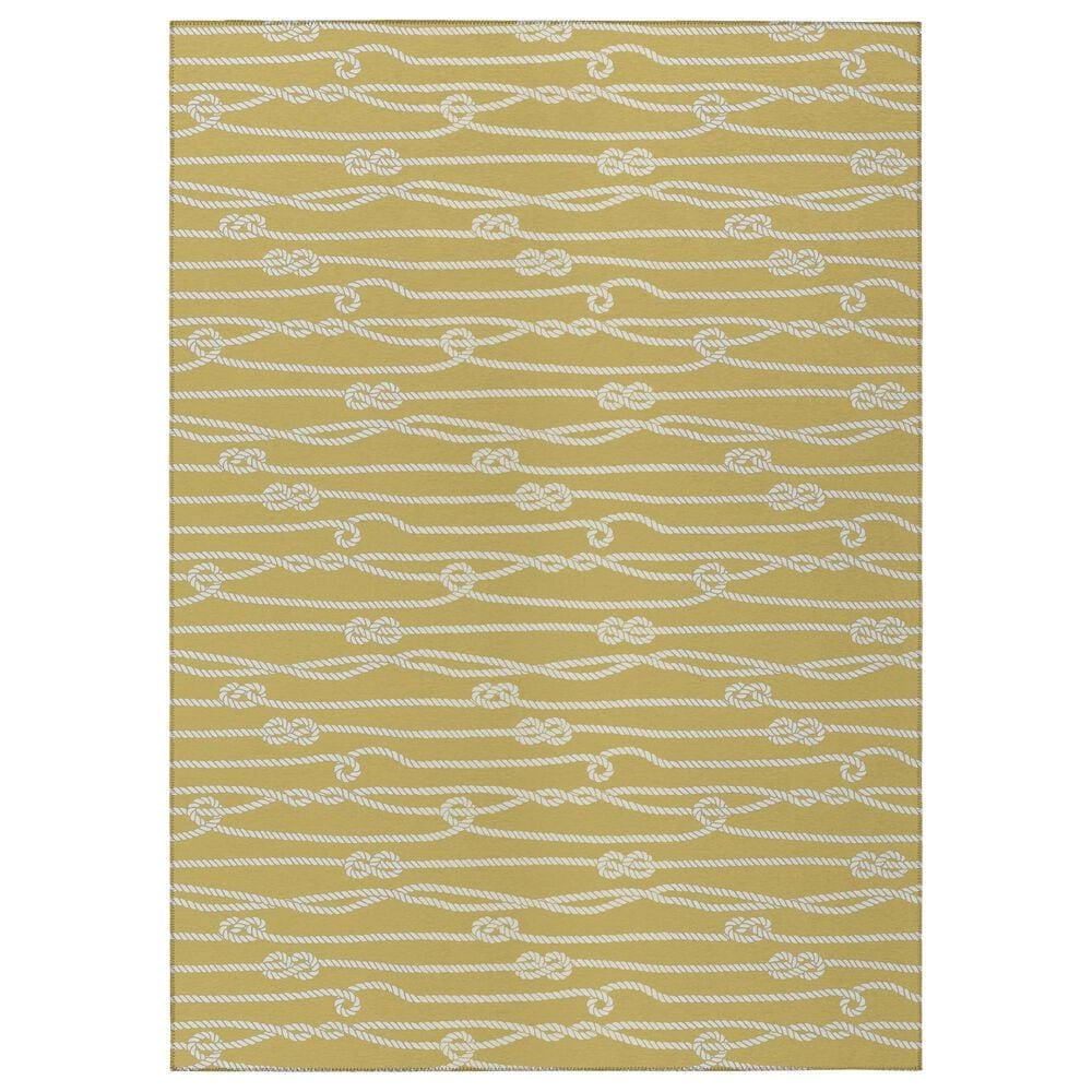 Dalyn Rug Company Harbor 10" x 14" Gold Indoor/Outdoor Area Rug, , large