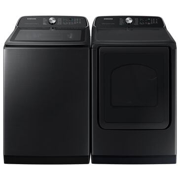 Samsung 5.5 Cu. Ft. Top Load Washer and 7.4 Cu. Ft. Electric Dryer Laundry Dryer in Black 
., , large