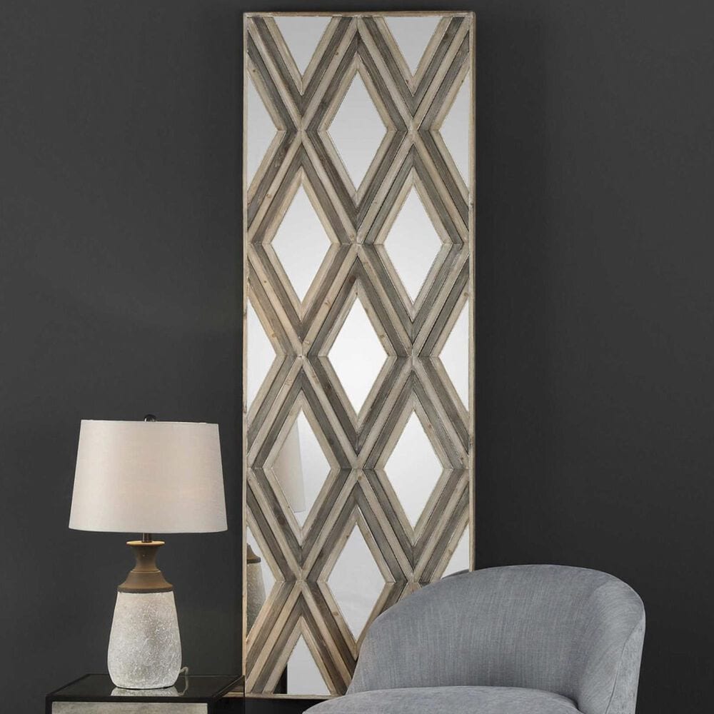 Uttermost Tahira Wood Wall Decor in Ivory and Chestnut Gray, , large