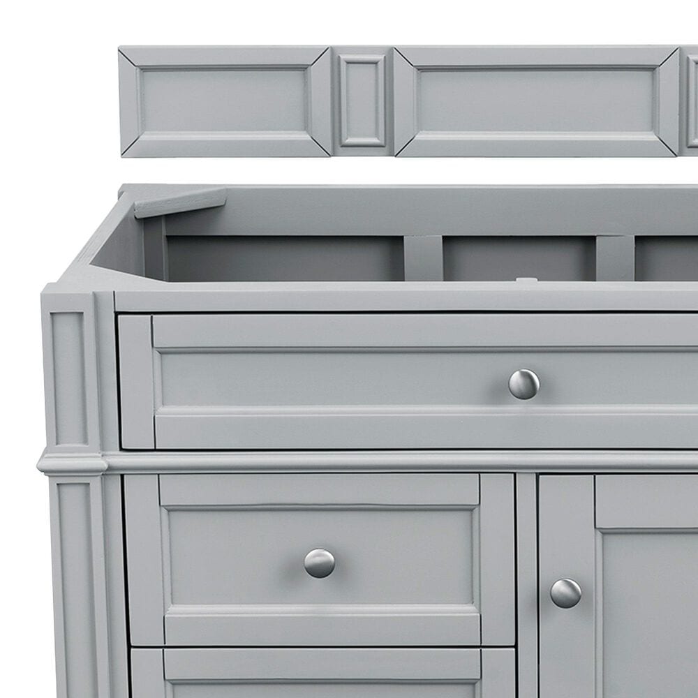 James Martin Brittany 36&quot; Single Bathroom Vanity in Urban Gray with 3 cm Eternal Marfil Quartz Top and Rectangle Sink, , large