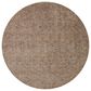 Angela Rose Blake 5"3" Round Taupe and Blue Area Rug, , large