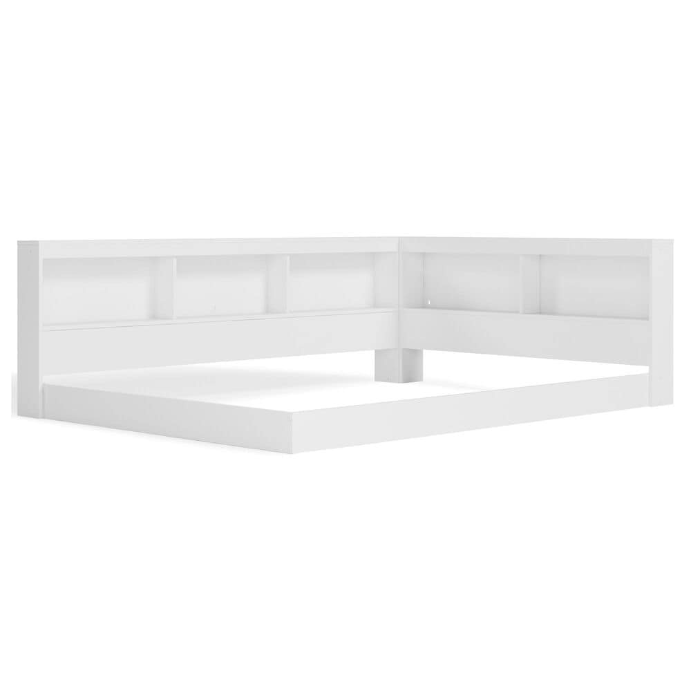 Signature Design by Ashley Piperton Twin Bookcase Storage Bed in White, , large