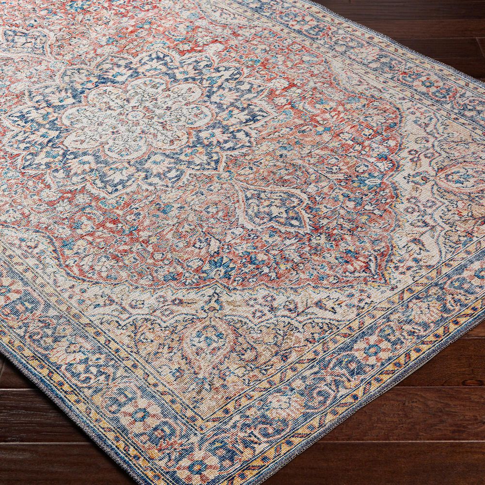 Surya Colin 6&#39;7&quot; x 9&#39; Red, Blue, Tan, Yellow and Cream Area Rug, , large