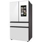 Samsung Bespoke Counter Depth 4-Door French Door Refrigerator with Family Hub in White Glass, , large