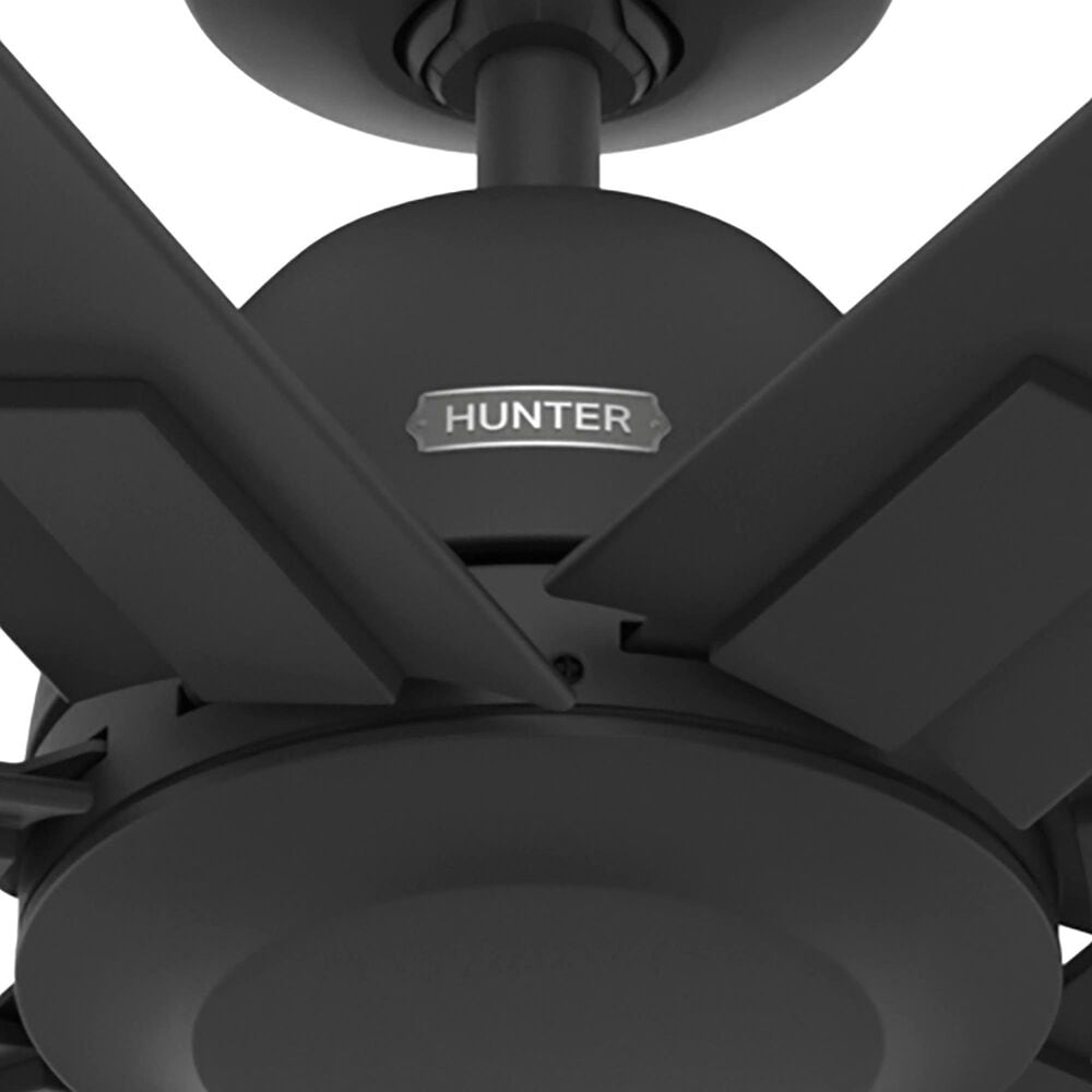 Hunter Downtown 60&quot; Outdoor Ceiling Fan in Matte Black, , large