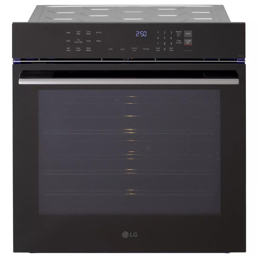 LG 24" Smart Single Electric Wall Oven with True Convection and Air Fry in Black, , large