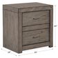 Riva Ridge Modern Loft 2-Drawer Nightstand in Greystone, , large