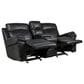 Fan Creek Manual Reclining Loveseat with Console in Black, , large