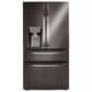 lg 2-Piece Kitchen Package with 30 Cu. Ft. Smart Wi-Fi Enabled Refrigerator and Pocket Handle Dishwasher in Black Stainless Steel, , large