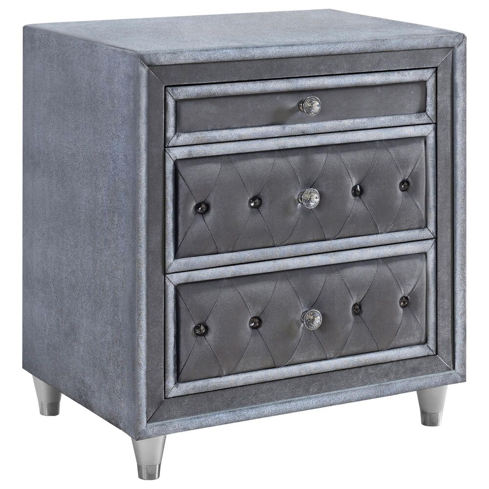 Pacific Landing Antonella 3-Drawer Nightstand in Grey, , large