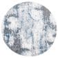 Safavieh Craft CFT850M 6"7" Round Blue and Grey Area Rug, , large