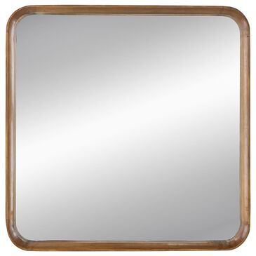 A&B Home Wayne Square Accent Wall Mirror in Brown, , large