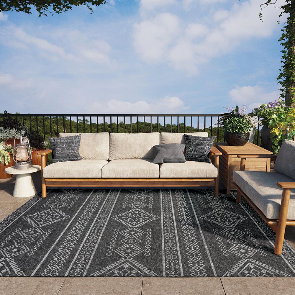 Dalyn Rug Company Sedona SN14 8&#39; x 10&#39; Midnight Indoor/Outdoor Area Performance Rug, , large