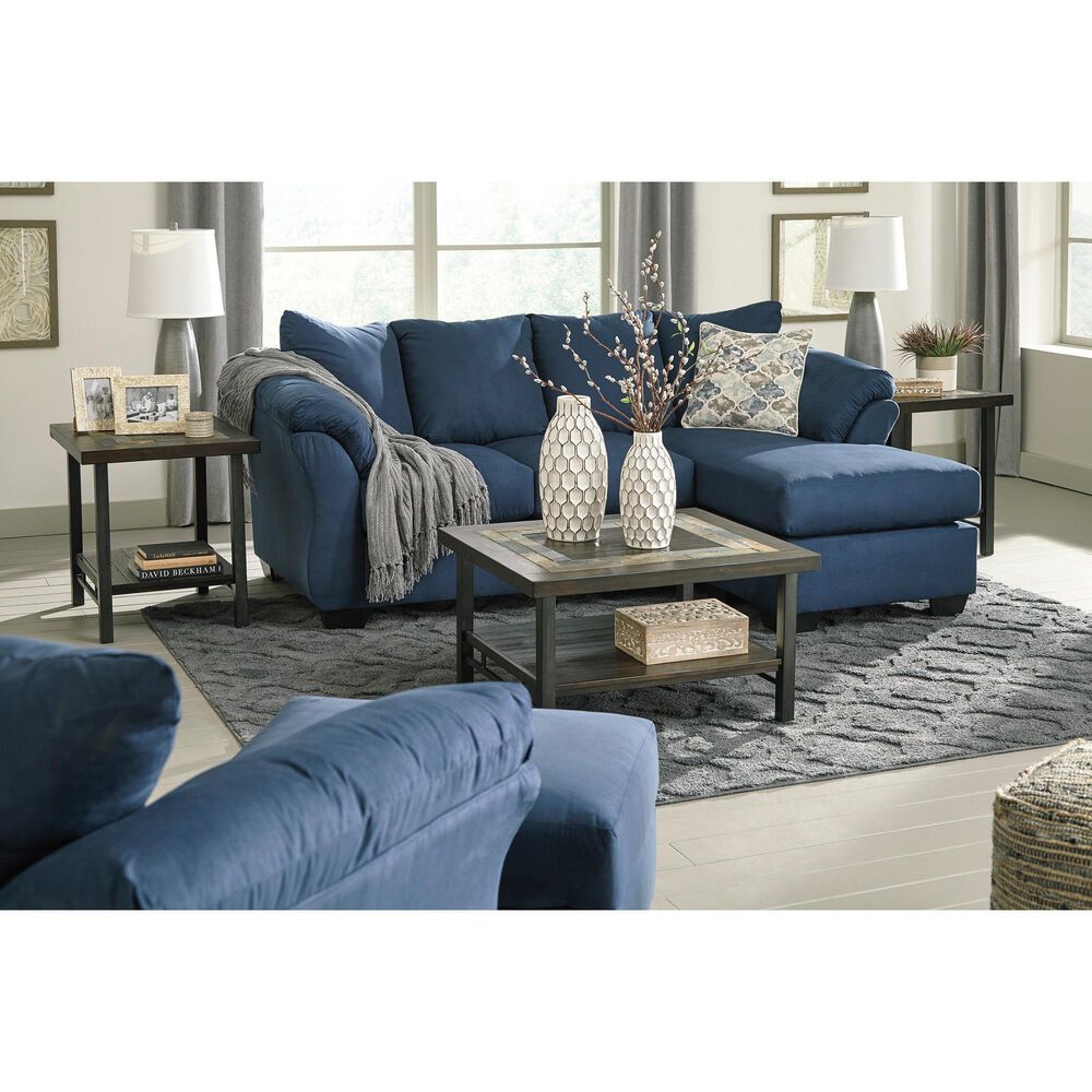 Signature Design by Ashley Darcy Ottoman in Blue, , large